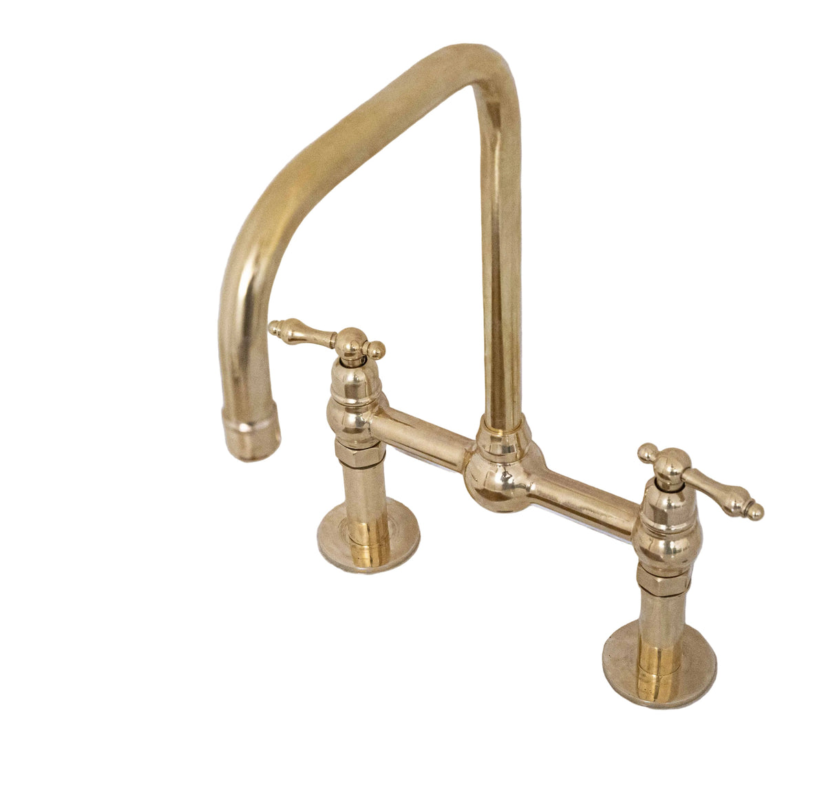 Antique Brass Kitchen Bridge Faucet