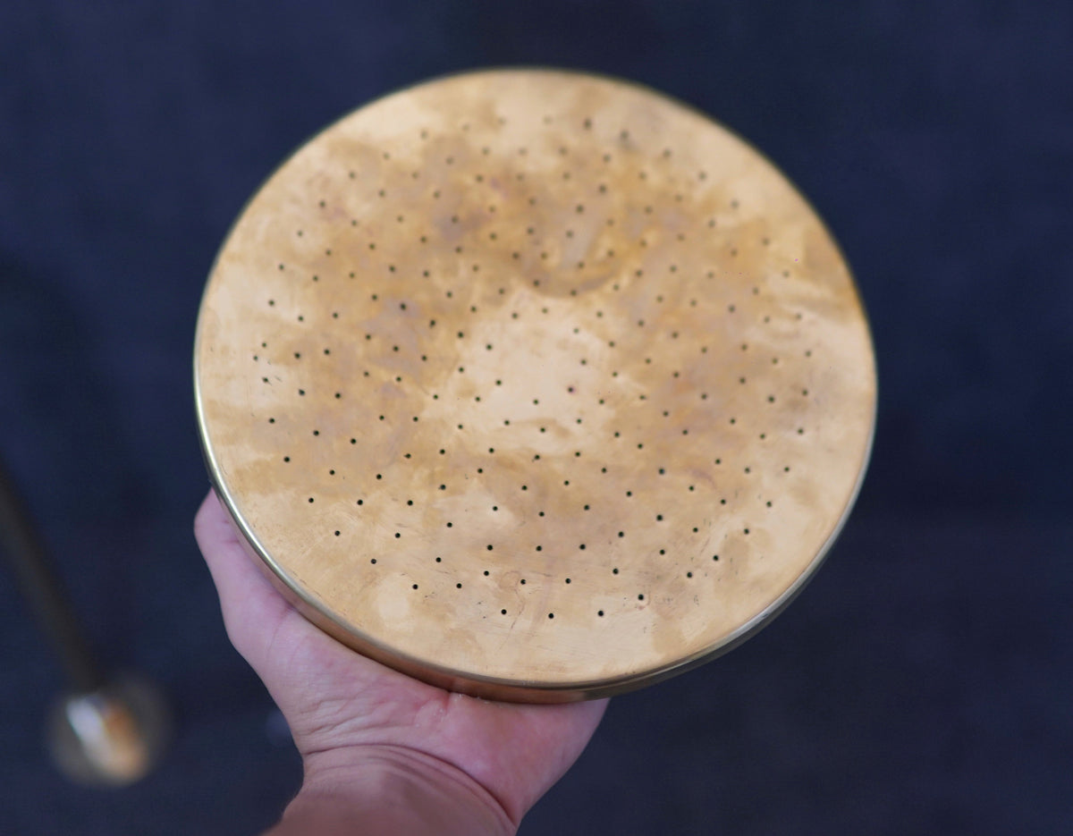 Unlacquered Solid Brass Rain Shower Head, Solid Brass Round Shower Head