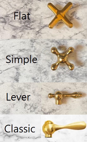 Copper Widespread 3 holes Deck mounted Faucet - Vanity Sink Bathroom Tap