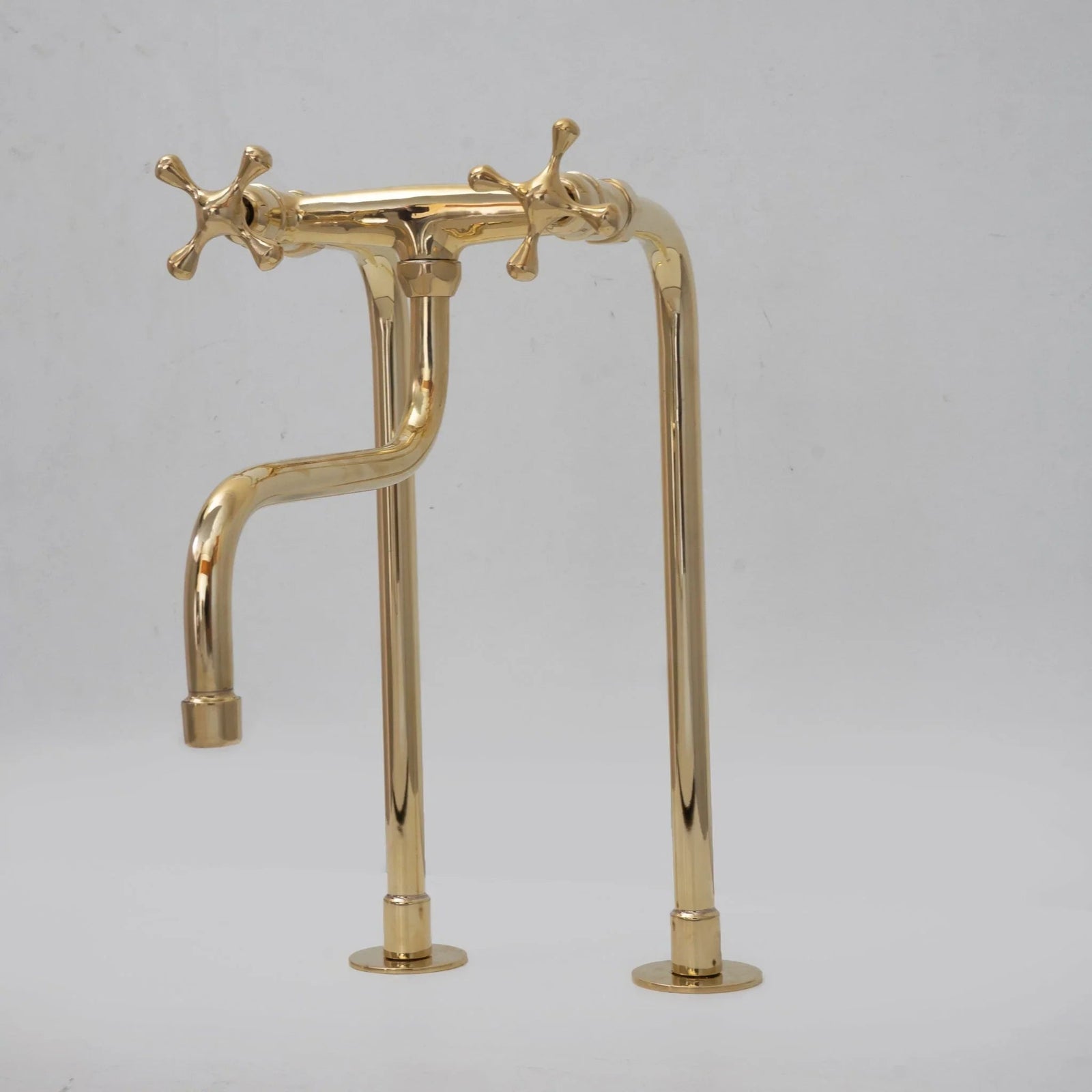 Antique Brass Kitchen Faucet - Unlacquered Brass Faucet - handcrafted luxury Kitchen Faucets for kitchen and bathroom interiors by Brooklyn Brass