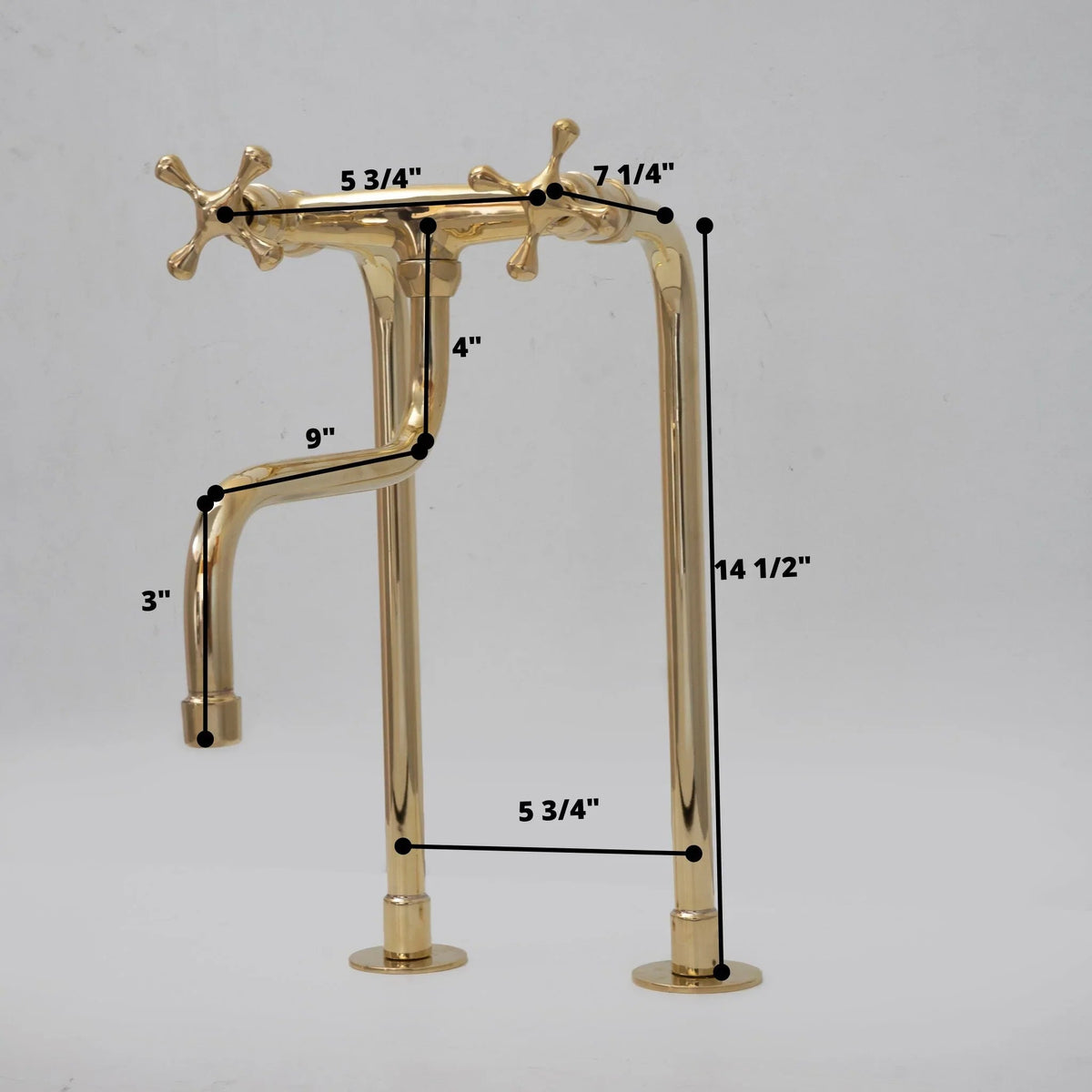 Antique Brass Kitchen Faucet - Unlacquered Brass Faucet - handcrafted luxury Kitchen Faucets for kitchen and bathroom interiors by Brooklyn Brass