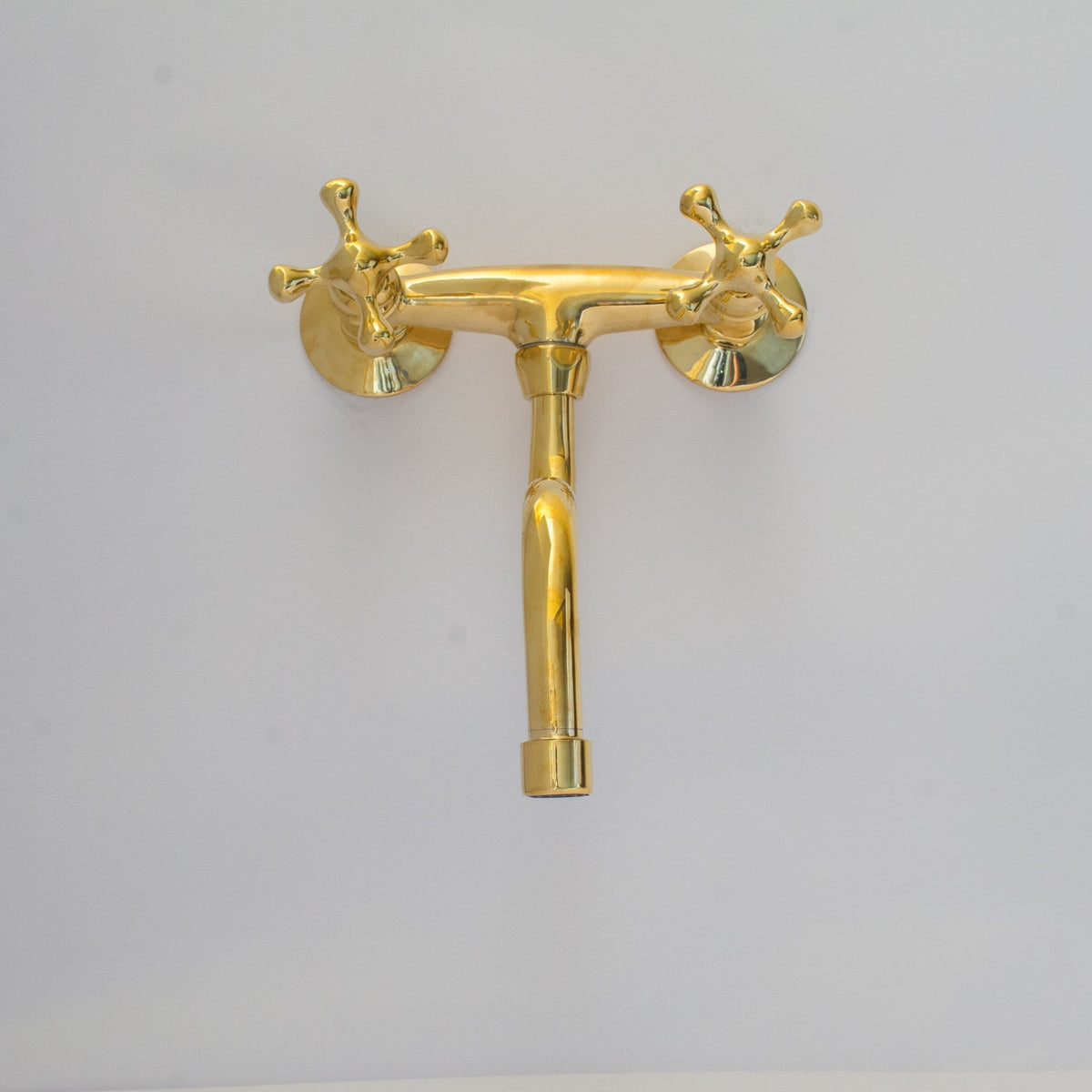 Antique Brass Kitchen Faucet - Wall Kitchen Faucet - handcrafted luxury Kitchen Faucets for kitchen and bathroom interiors by Brooklyn Brass