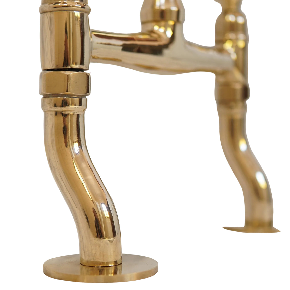 Brass Bridge Kitchen Faucet With Curved Legs - handcrafted luxury Kitchen Faucets for kitchen and bathroom interiors by Brooklyn Brass