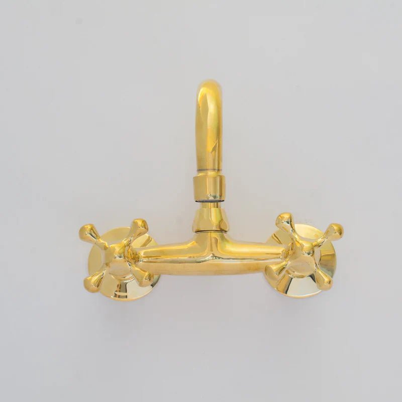 Brass Kitchen Faucet - Vintage Brass Kitchen Faucet - handcrafted luxury Kitchen Faucets for kitchen and bathroom interiors by Brooklyn Brass