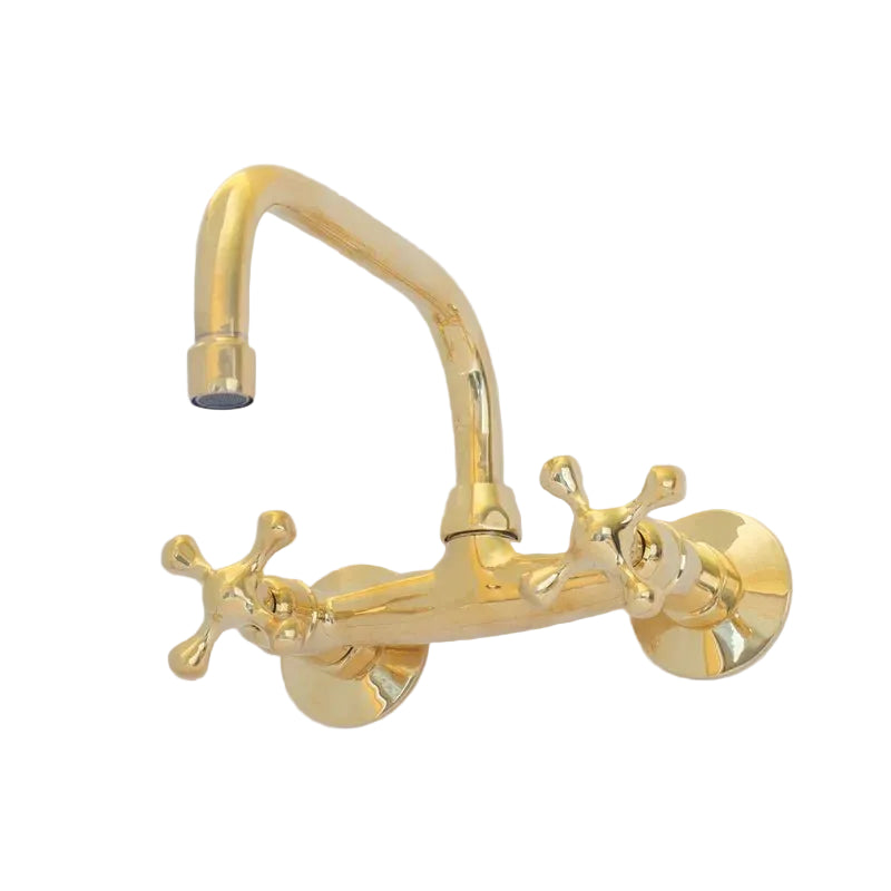 Brass Kitchen Faucet - Vintage Brass Kitchen Faucet - handcrafted luxury Kitchen Faucets for kitchen and bathroom interiors by Brooklyn Brass