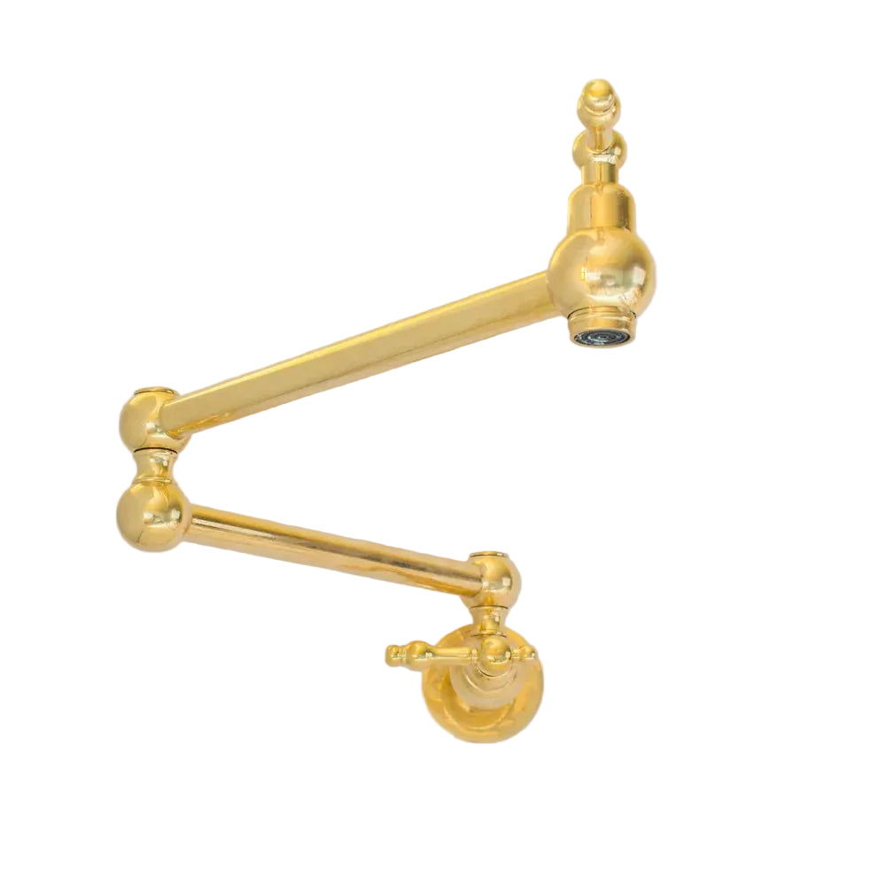 Brass Pot Filler Faucet - handcrafted luxury Kitchen Faucets for kitchen and bathroom interiors by Brooklyn Brass