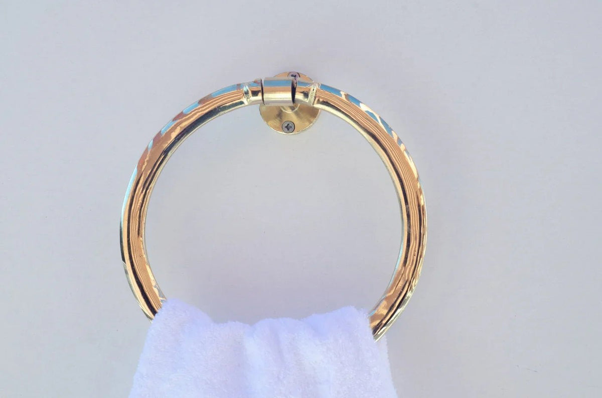 Brass Towel Holder For Bathroom - handcrafted luxury Hardware and Drains for kitchen and bathroom interiors by Brooklyn Brass