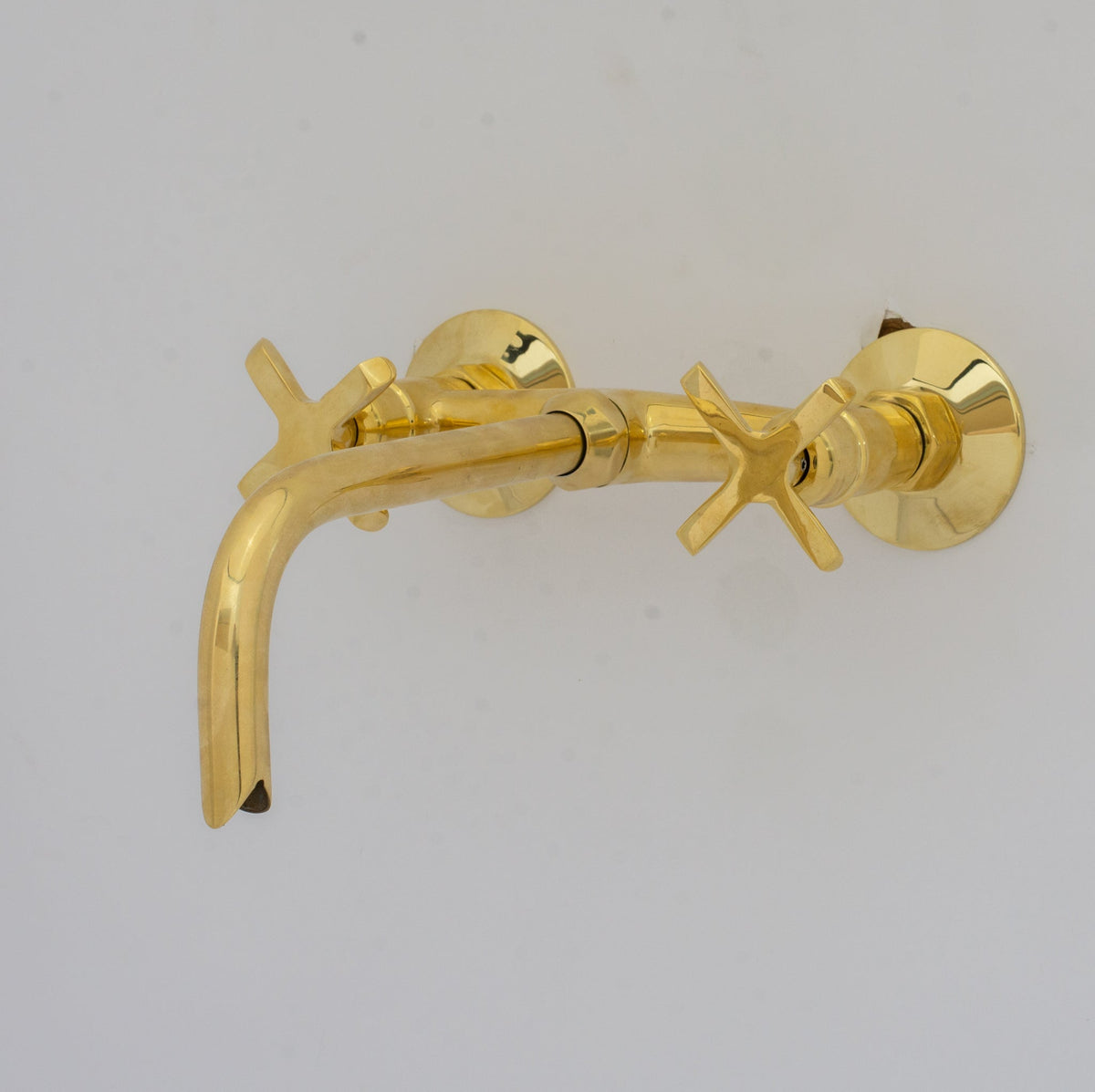Brass Wall Mount Faucet - Antique Brass Bathroom Faucet - handcrafted luxury Bathroom Faucets for kitchen and bathroom interiors by Brooklyn Brass