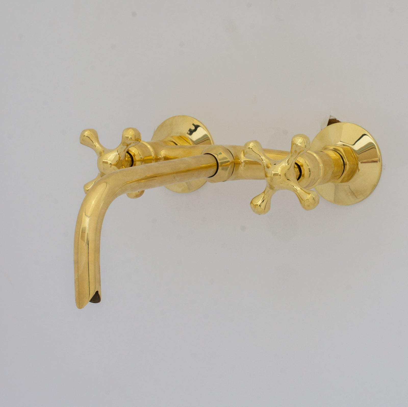 Brass Wall Mount Faucet - Antique Brass Bathroom Faucet - handcrafted luxury Bathroom Faucets for kitchen and bathroom interiors by Brooklyn Brass