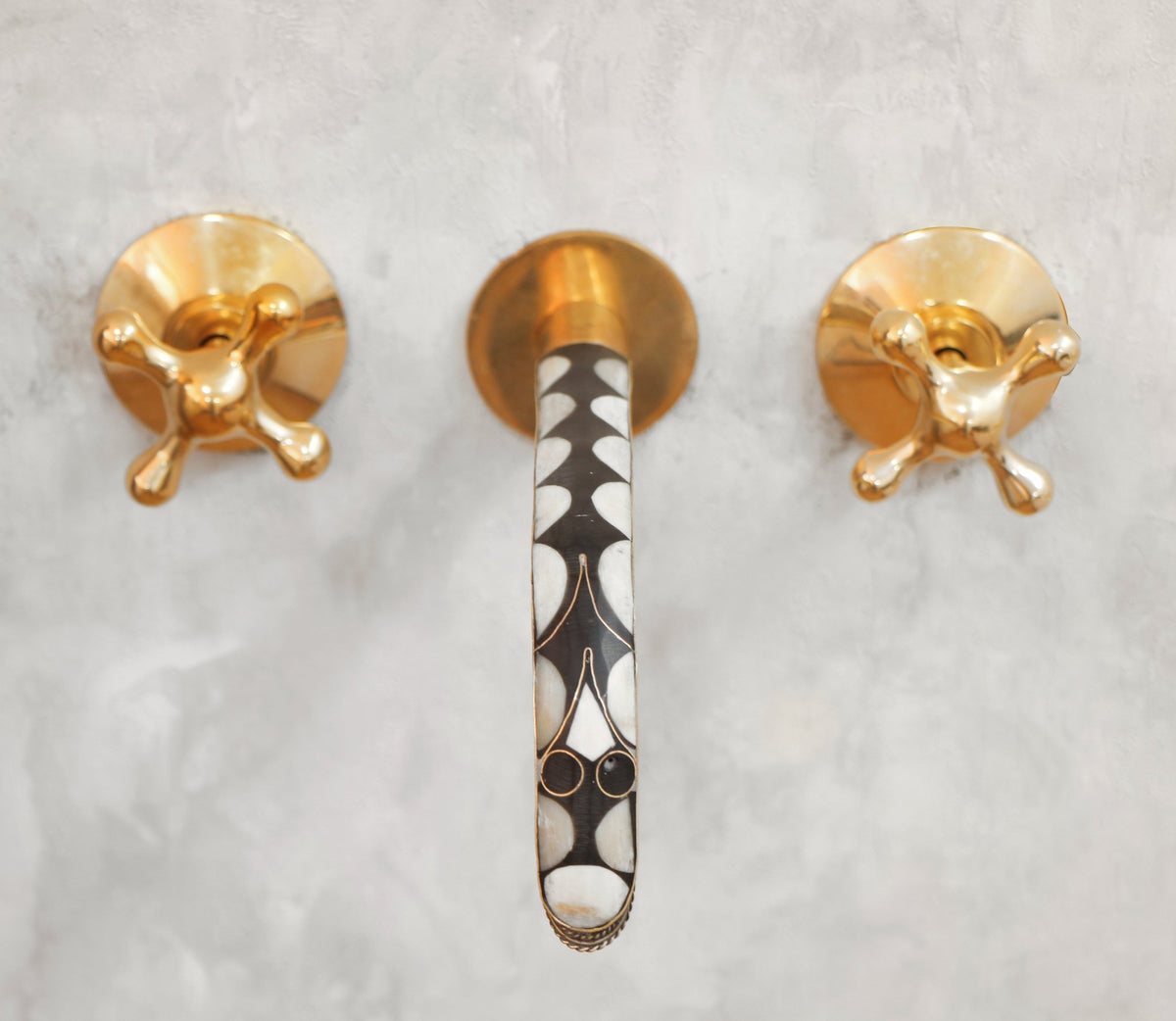 Brass Wall Mounted Faucet for Bathroom - handcrafted luxury Bathroom Faucets for kitchen and bathroom interiors by Brooklyn Brass