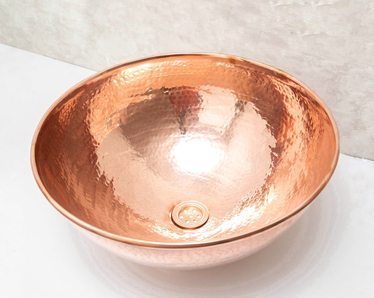 Copper Vanity Vessel Sink - handcrafted luxury Sinks for kitchen and bathroom interiors by Brooklyn Brass