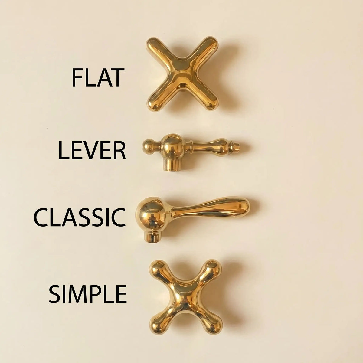 Unlacquered Brass Wall Mount Faucet for Bathroom and Kitchen
