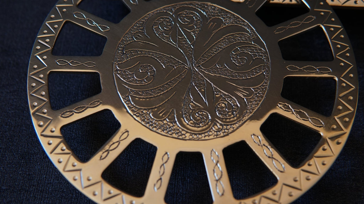 Engraved Brass Square Bathroom Floor Drain - handcrafted luxury Hardware and Drains for kitchen and bathroom interiors by Brooklyn Brass