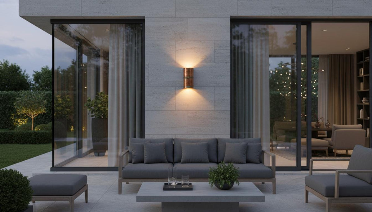 Copper Wall Sconce – Rustic Outdoor Up Down Architectural Light