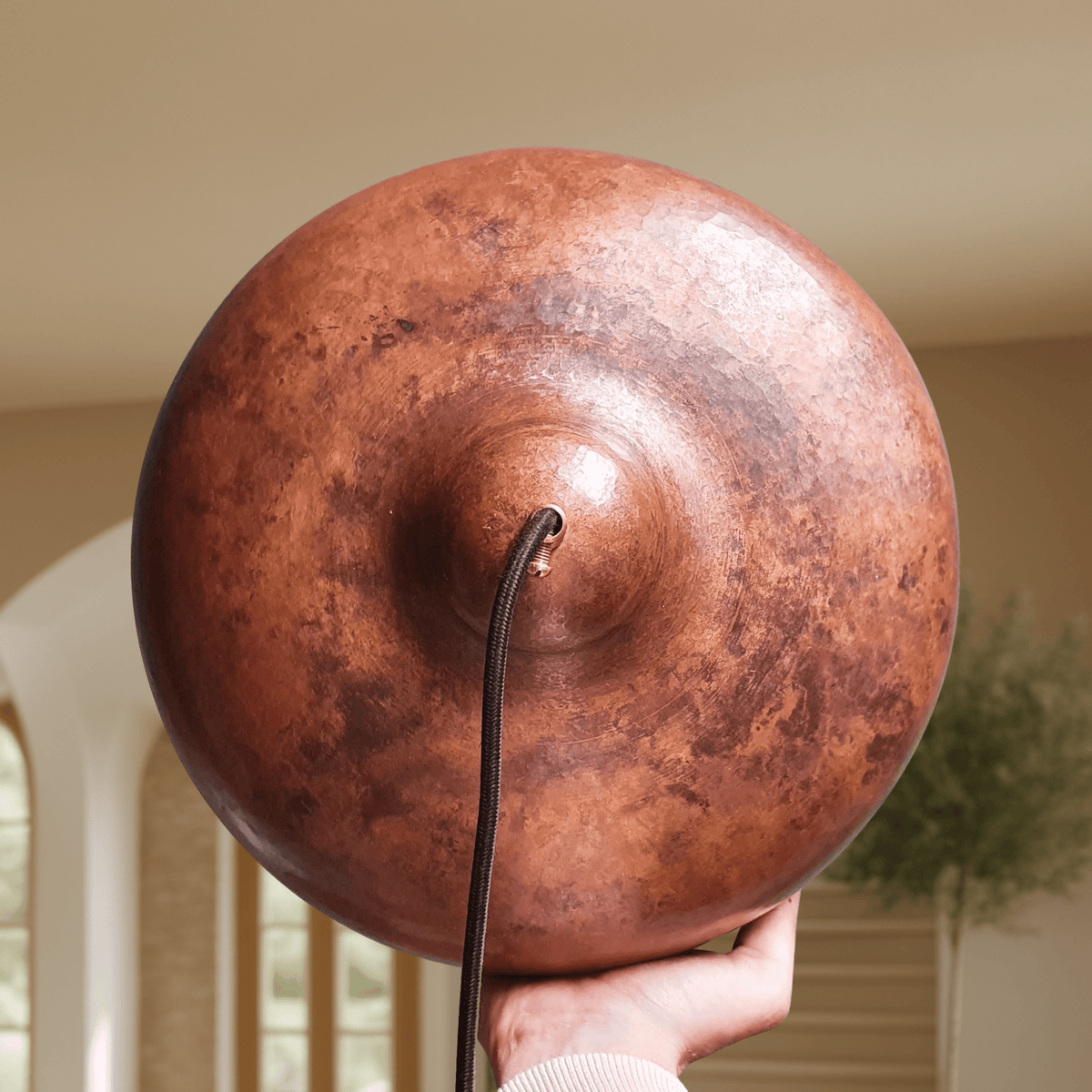 Rustic Copper Pendant Lights – Solid Dome Ceiling Fixtures for Kitchens - handcrafted luxury for kitchen and bathroom interiors by Brooklyn Brass