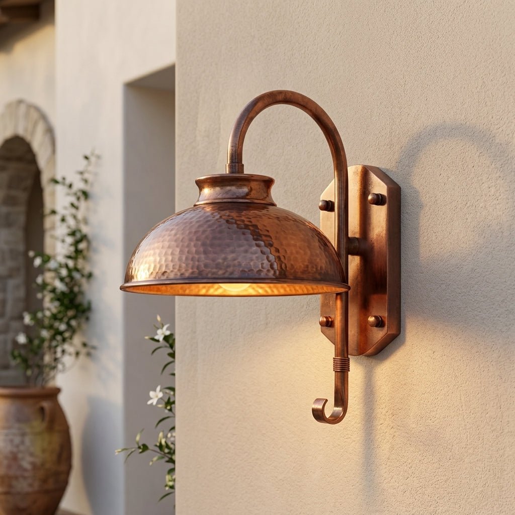 Set of 5 Small Handcrafted Copper Wall Sconces – Timeless Artisan Accent Lighting - handcrafted luxury for kitchen and bathroom interiors by Brooklyn Brass