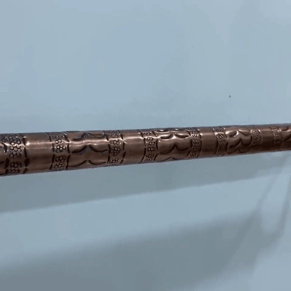 Solid Aged Copper Bathroom Towel Bar - handcrafted luxury Hardware and Drains for kitchen and bathroom interiors by Brooklyn Brass