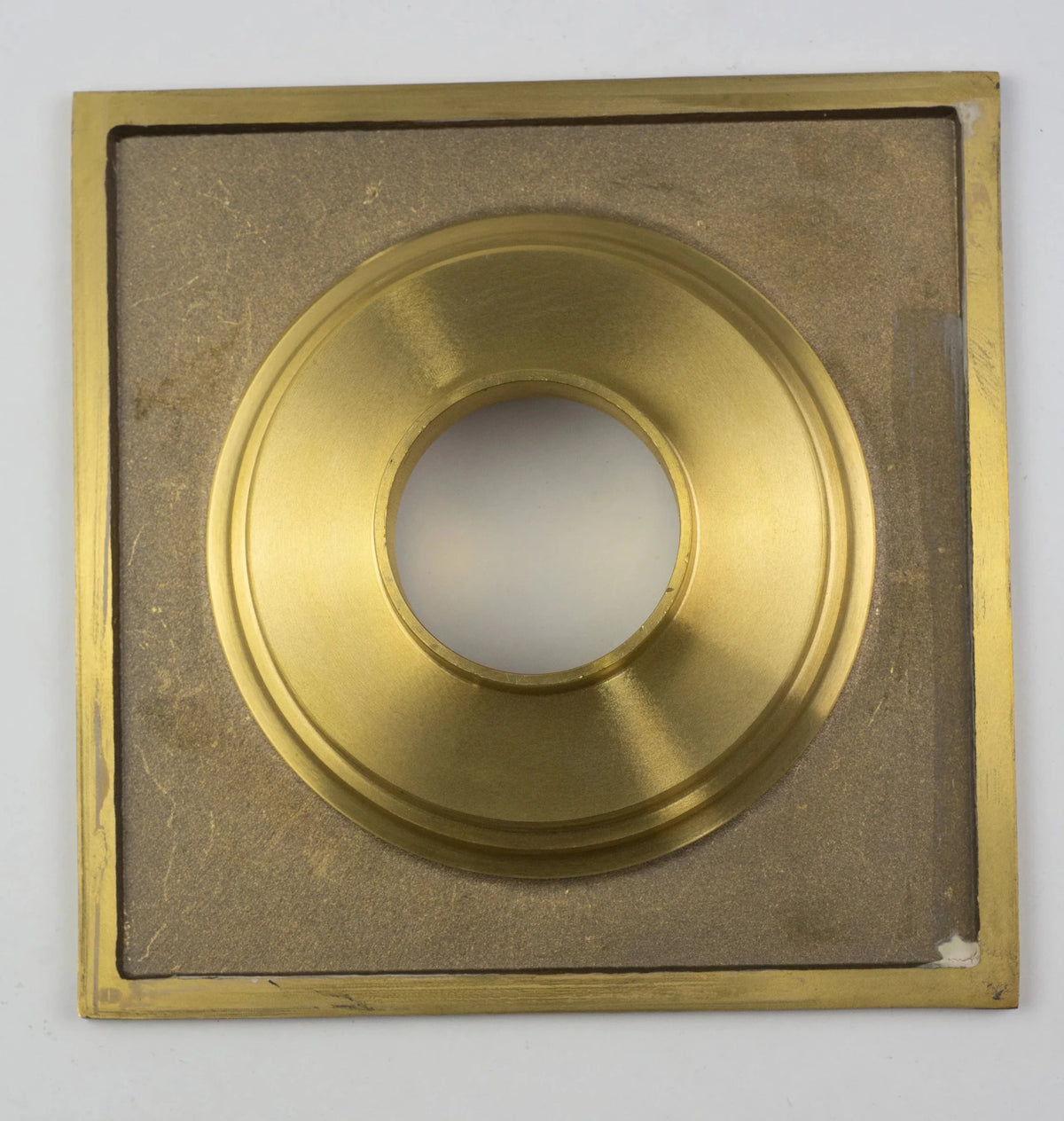 Solid Brass Floor Drain, Unlacquered Square Shower Drain - handcrafted luxury Hardware and Drains for kitchen and bathroom interiors by Brooklyn Brass