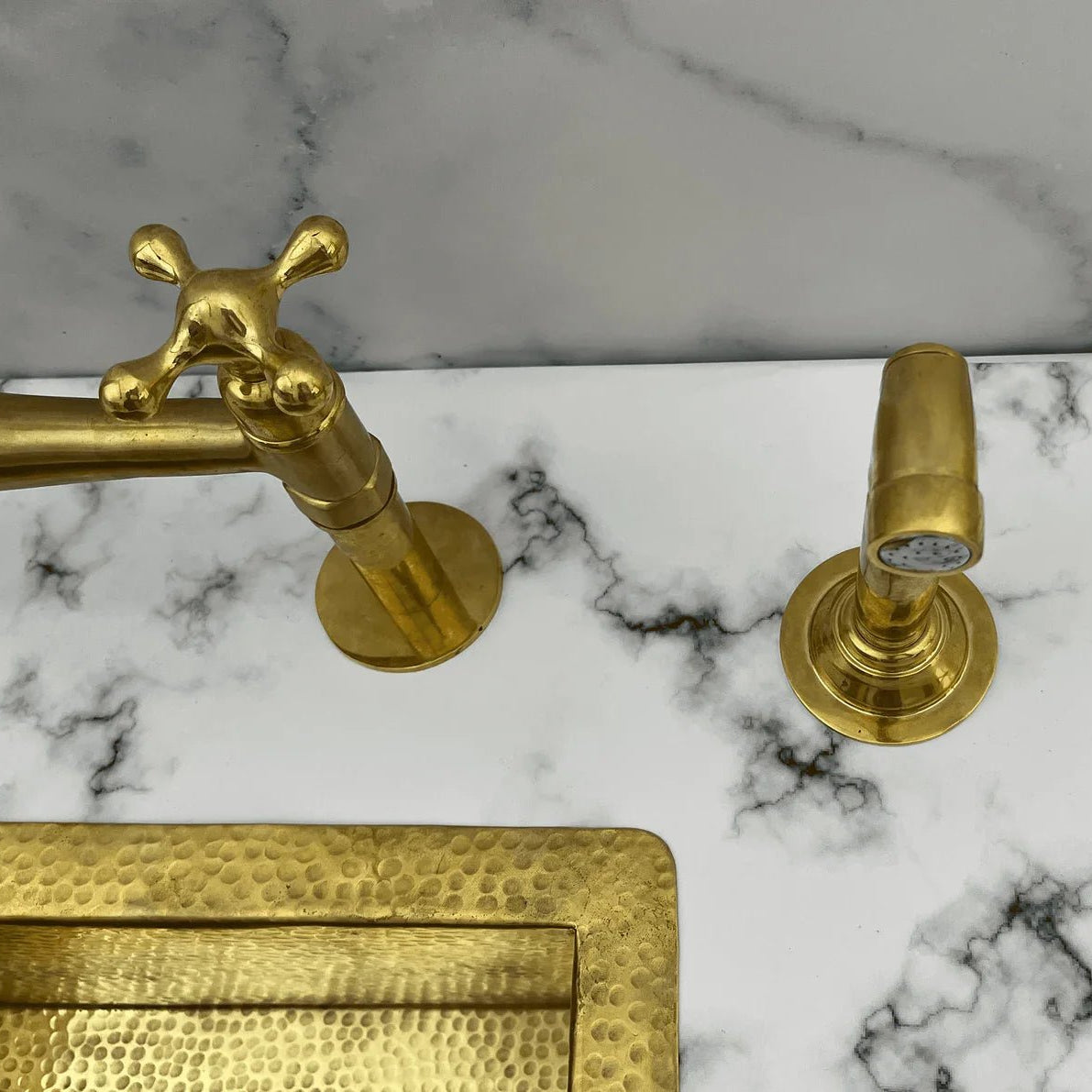 Solid Brass Kitchen Hand Sprayer, Side Sprayer - handcrafted luxury Kitchen Faucets for kitchen and bathroom interiors by Brooklyn Brass