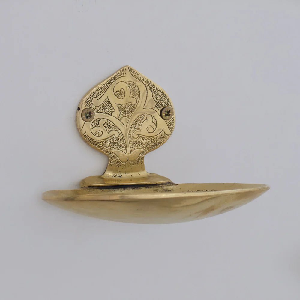 Solid Brass Soap Holder, Handcrafted Wall Soap Dish - handcrafted luxury Hardware and Drains for kitchen and bathroom interiors by Brooklyn Brass