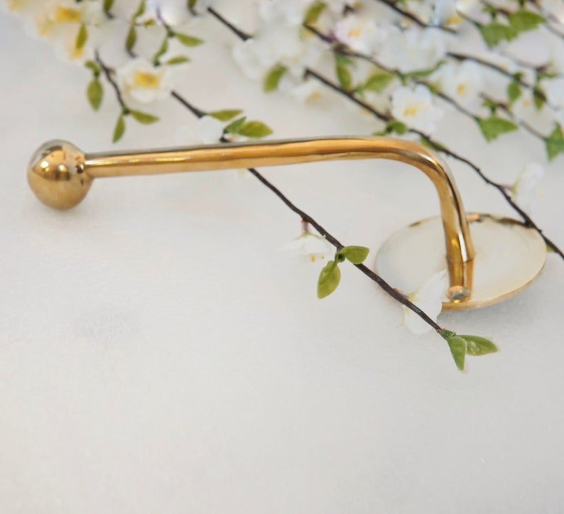 Solid Brass Toilet Paper Holder - handcrafted luxury Hardware and Drains for kitchen and bathroom interiors by Brooklyn Brass