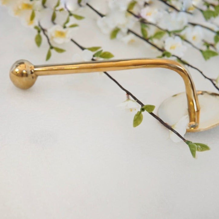 Solid Brass Toilet Paper Holder - handcrafted luxury Hardware and Drains for kitchen and bathroom interiors by Brooklyn Brass
