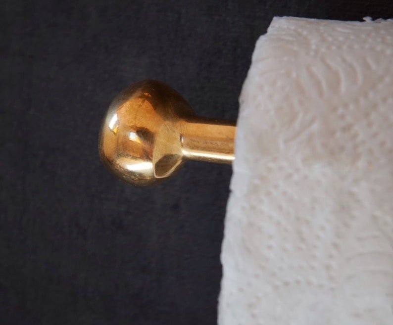 Solid Brass Toilet Paper Holder - handcrafted luxury Hardware and Drains for kitchen and bathroom interiors by Brooklyn Brass