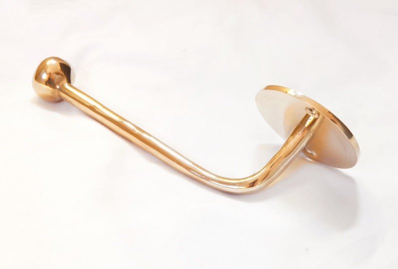 Solid Brass Toilet Paper Holder - handcrafted luxury Hardware and Drains for kitchen and bathroom interiors by Brooklyn Brass