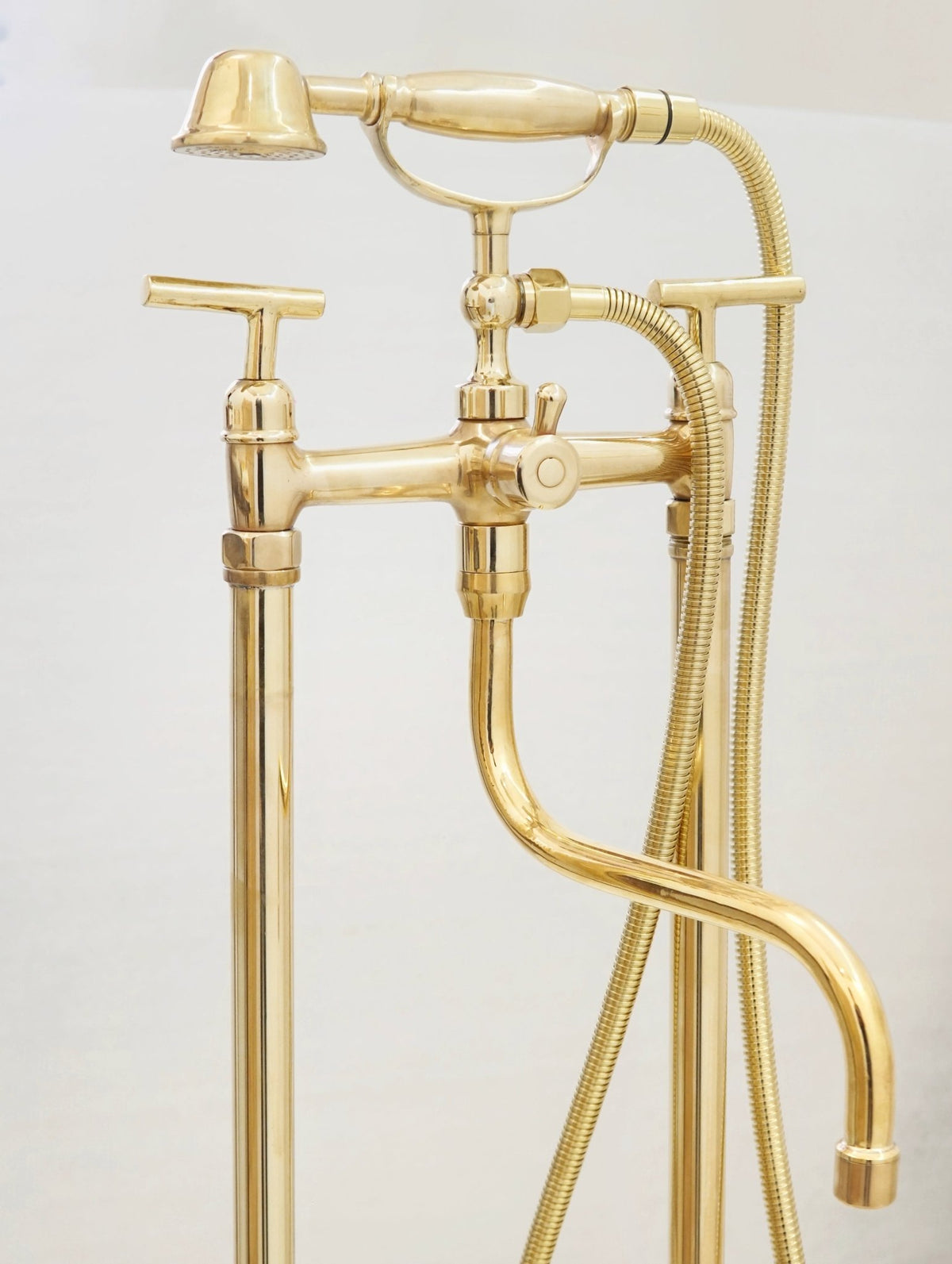 The Classic English Style Telephone Tub Filler, Brass Freestanding Filler - handcrafted luxury Showers for kitchen and bathroom interiors by Brooklyn Brass