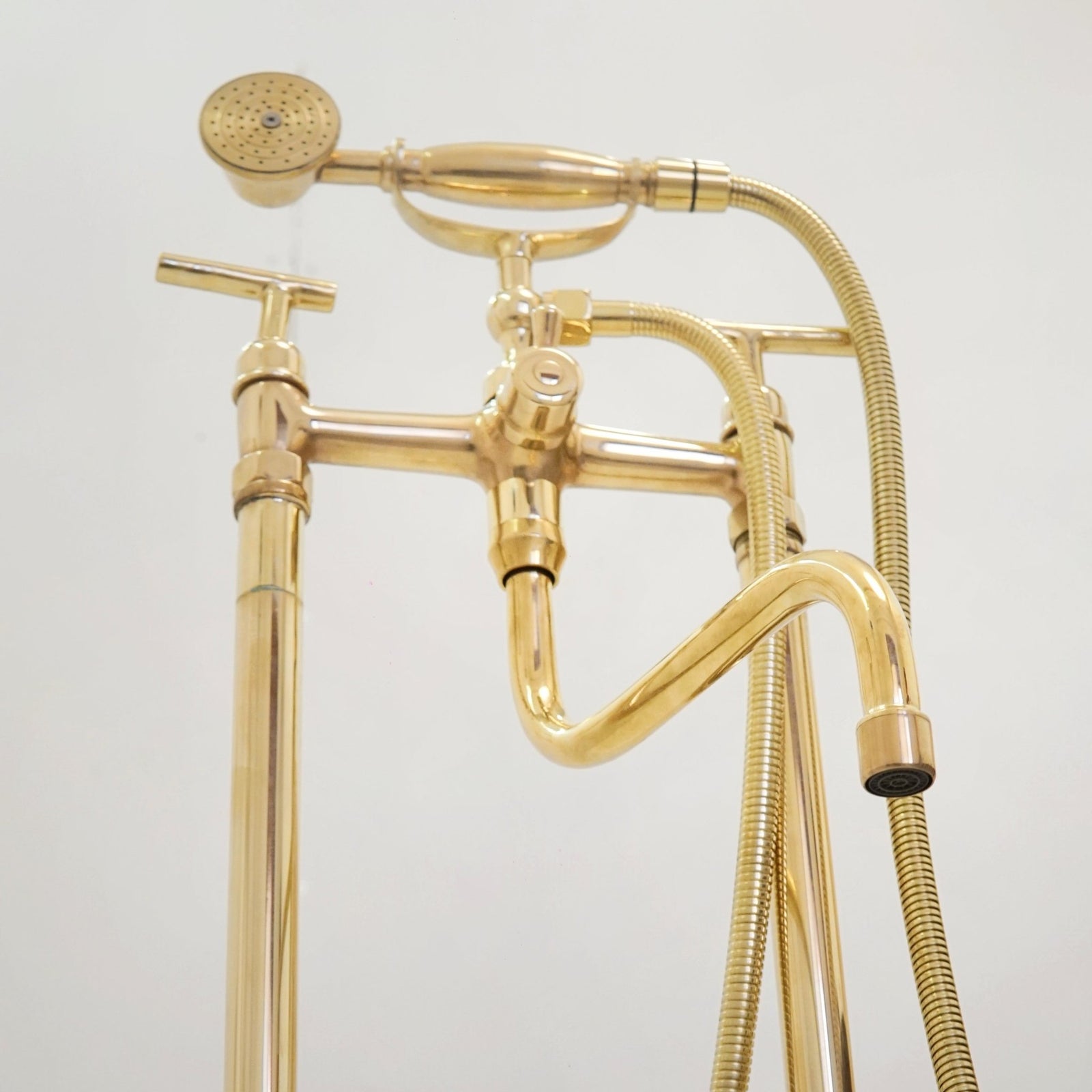 The Classic English Style Telephone Tub Filler, Brass Freestanding Filler - handcrafted luxury Showers for kitchen and bathroom interiors by Brooklyn Brass