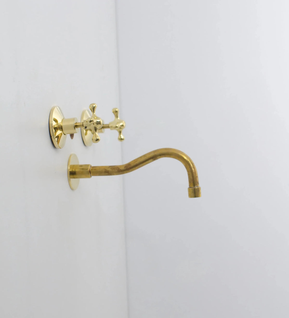 Tub Filler Faucet - Wall Mount Tub Filler - handcrafted luxury Shower Systems for kitchen and bathroom interiors by Brooklyn Brass