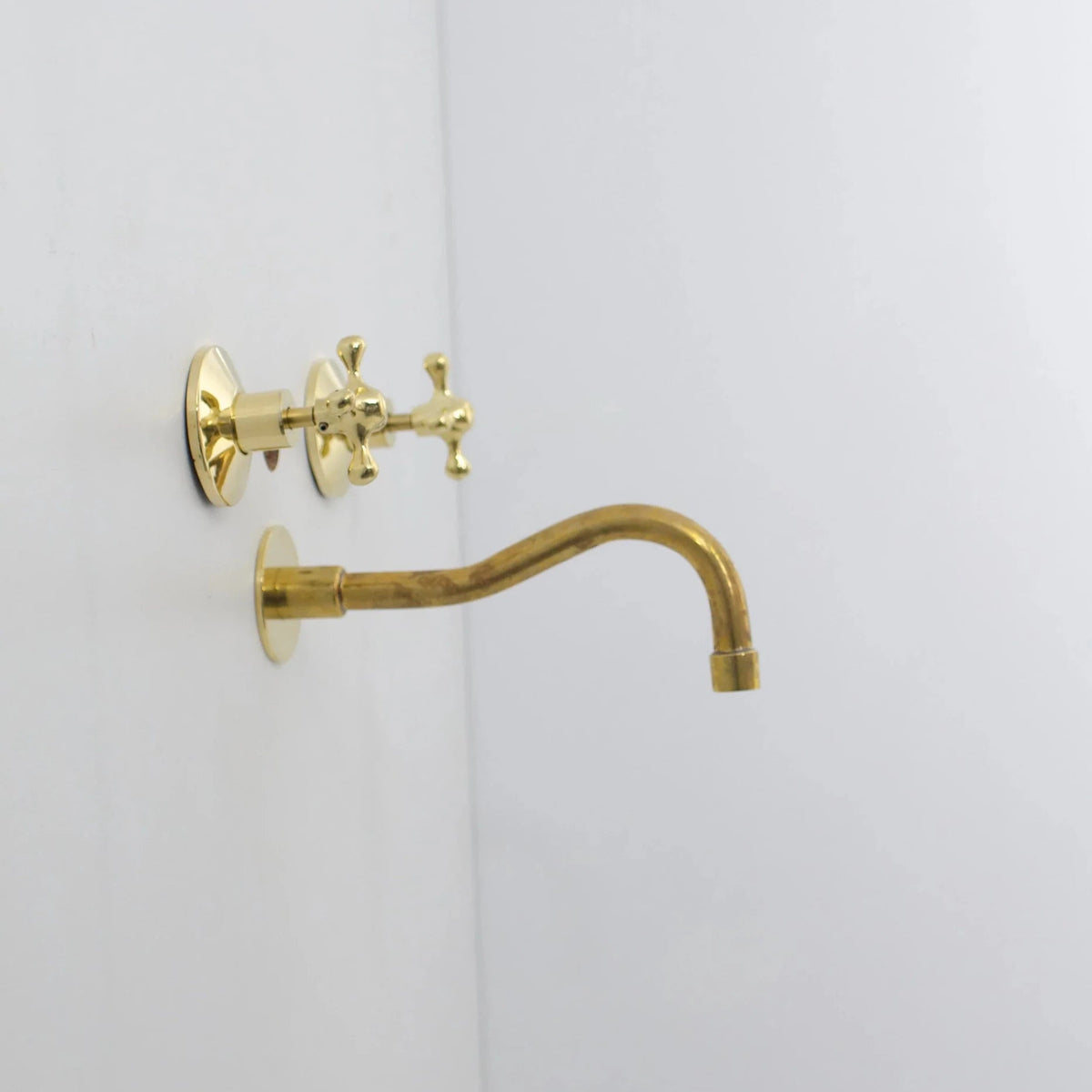 Tub Filler Faucet - Wall Mount Tub Filler - handcrafted luxury Shower Systems for kitchen and bathroom interiors by Brooklyn Brass
