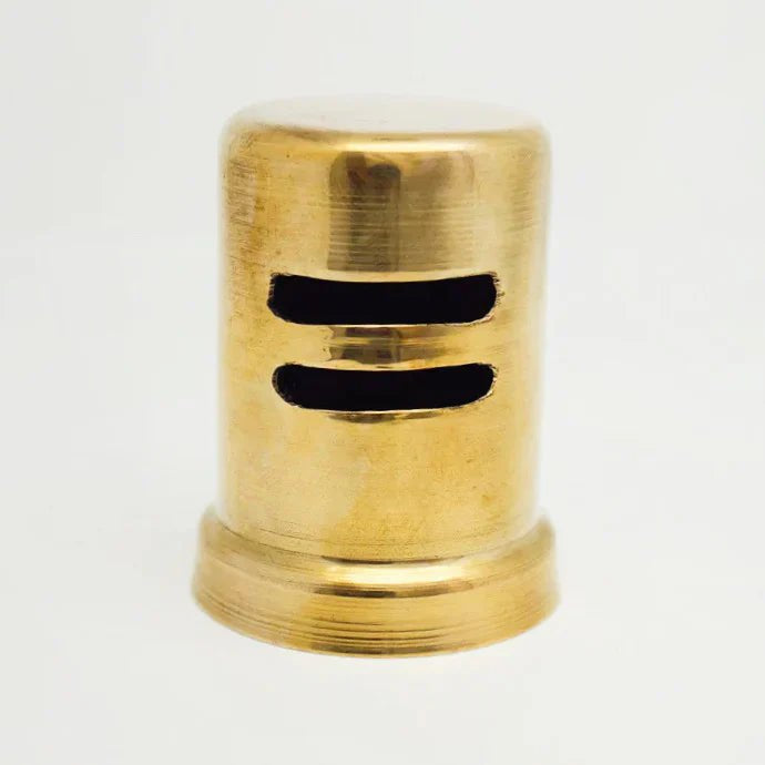 Unlacquered Brass Air Gap Cover, Solid Brass Dishwasher Air Gap Cover - handcrafted luxury Hardware and Drains for kitchen and bathroom interiors by Brooklyn Brass