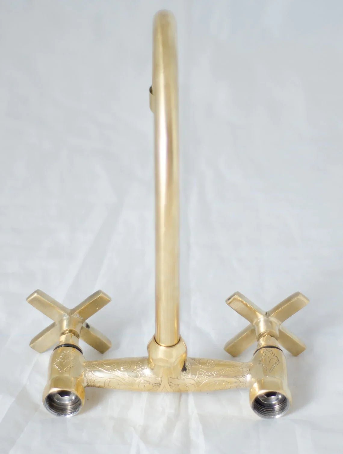 Unlacquered Brass Bathroom Faucet - Bathroom Sink Faucet - handcrafted luxury Bathroom Faucets for kitchen and bathroom interiors by Brooklyn Brass