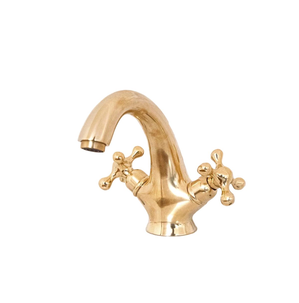 Unlacquered Brass Bathroom Vanity Faucet - handcrafted luxury Bathroom Faucets for kitchen and bathroom interiors by Brooklyn Brass
