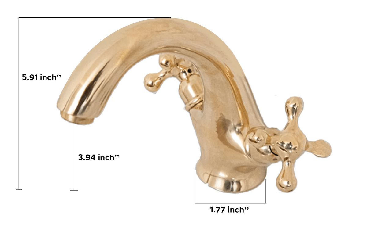 Unlacquered Brass Bathroom Vanity Faucet - handcrafted luxury Bathroom Faucets for kitchen and bathroom interiors by Brooklyn Brass