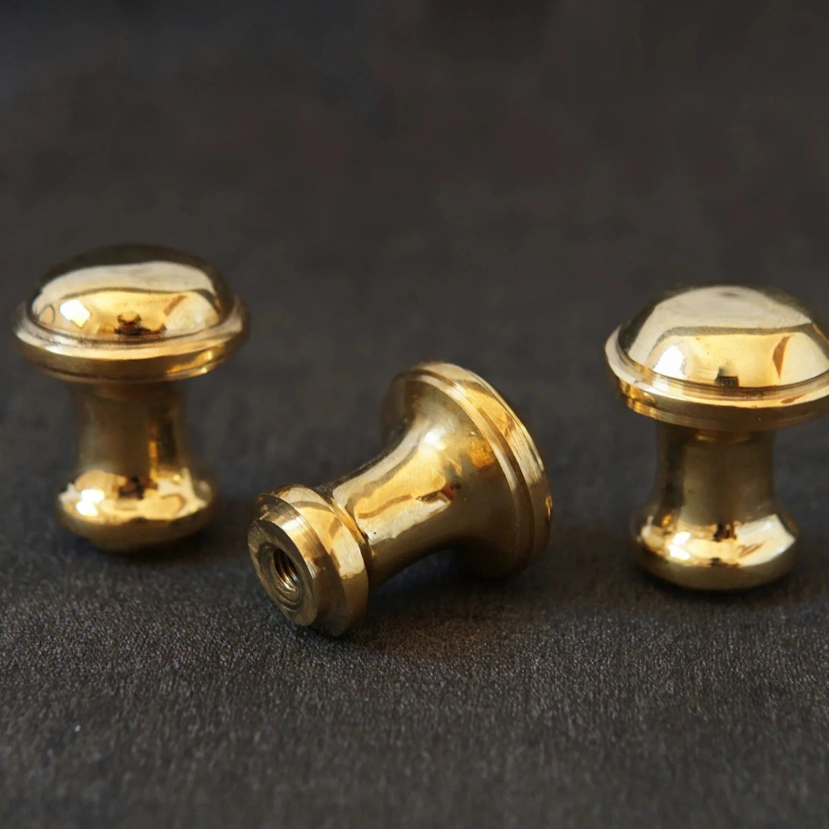 Unlacquered Brass Cabinet Knobs, Antique Brass Round Knob, Vintage Knobs - handcrafted luxury Hardware and Drains for kitchen and bathroom interiors by Brooklyn Brass