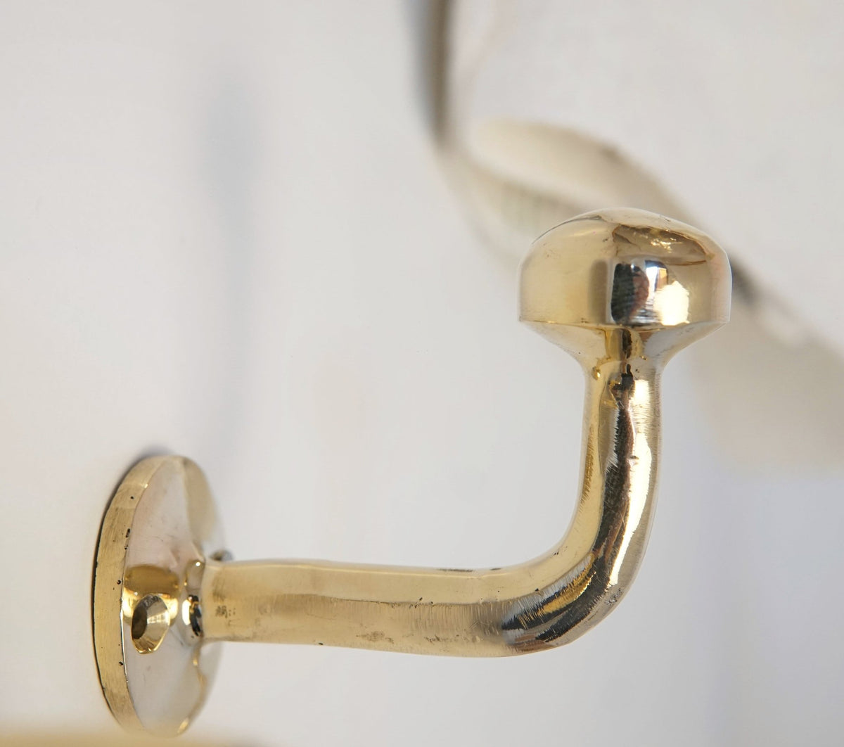Unlacquered Brass Hook, Brass Hook Organizer - handcrafted luxury Hardware and Drains for kitchen and bathroom interiors by Brooklyn Brass