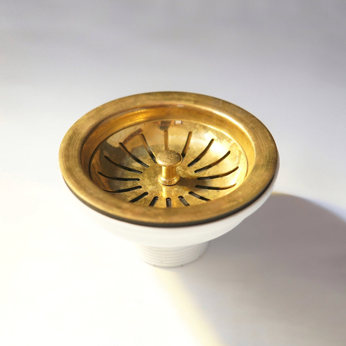 Unlacquered Brass Kitchen Sink Strainer, Sink Waste, Strainer Basket, Drain Cover & Basket Strainer - handcrafted luxury Hardware and Drains for kitchen and bathroom interiors by Brooklyn Brass