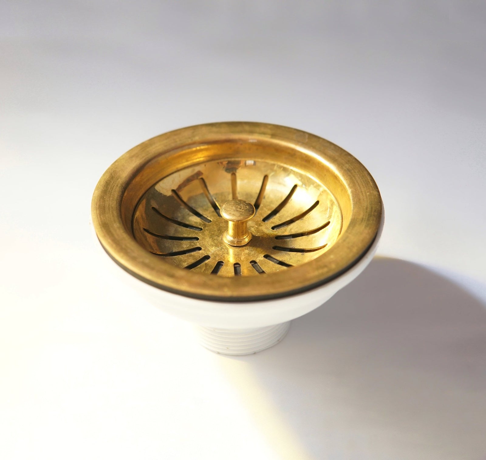 Unlacquered Brass Kitchen Sink Strainer, Sink Waste, Strainer Basket, Drain Cover & Basket Strainer - handcrafted luxury Hardware and Drains for kitchen and bathroom interiors by Brooklyn Brass