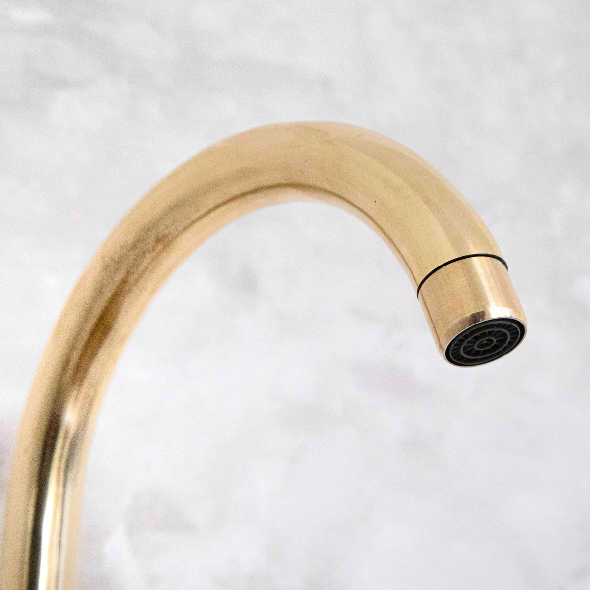 Unlacquered Brass Single Hole Basin Faucet, Brass Mixer Tap, Bar Prep faucet - handcrafted luxury Kitchen Faucets for kitchen and bathroom interiors by Brooklyn Brass