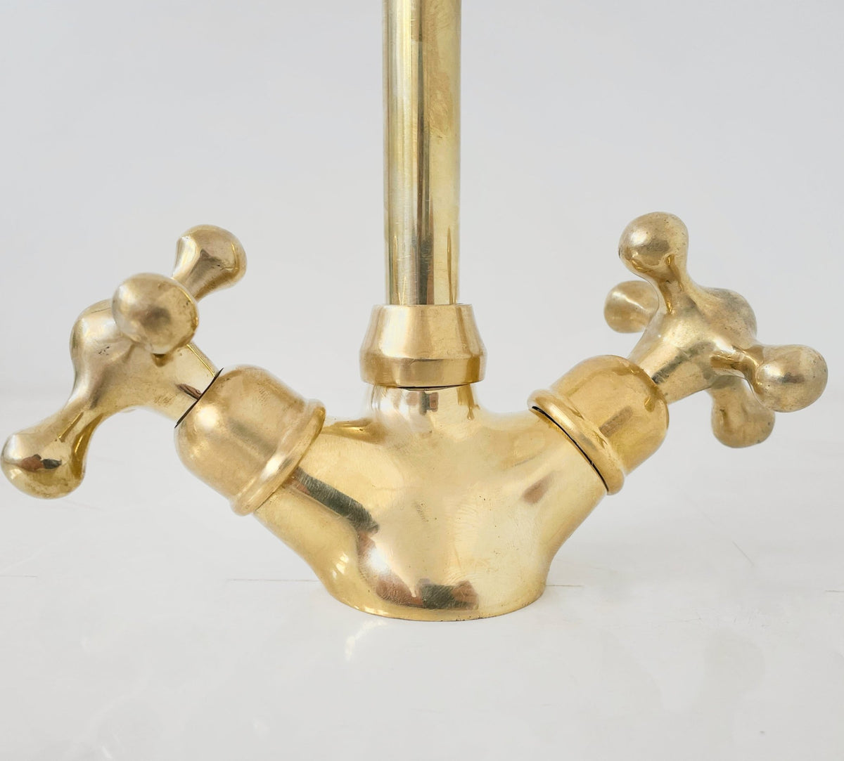 Unlacquered Brass Single Hole Faucet, Brass Bathroom Faucet - handcrafted luxury Bathroom Faucets for kitchen and bathroom interiors by Brooklyn Brass
