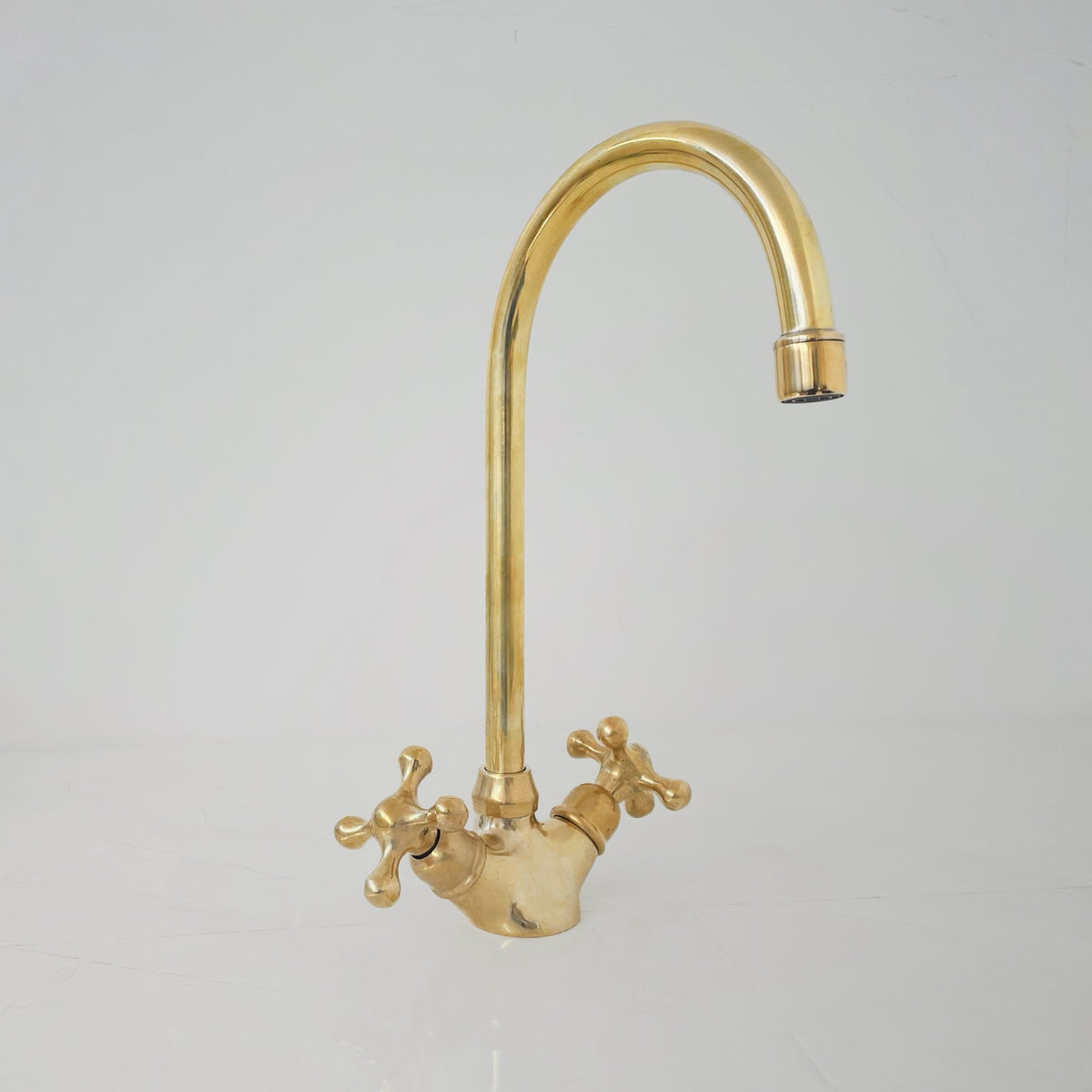 Unlacquered Brass Single Hole Faucet, Brass Bathroom Faucet - handcrafted luxury Bathroom Faucets for kitchen and bathroom interiors by Brooklyn Brass