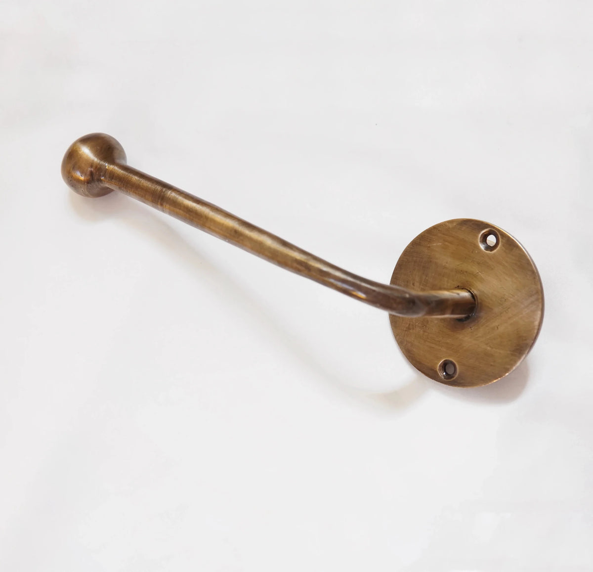 Unlacquered Brass Toilet Paper Holder - handcrafted luxury Hardware and Drains for kitchen and bathroom interiors by Brooklyn Brass