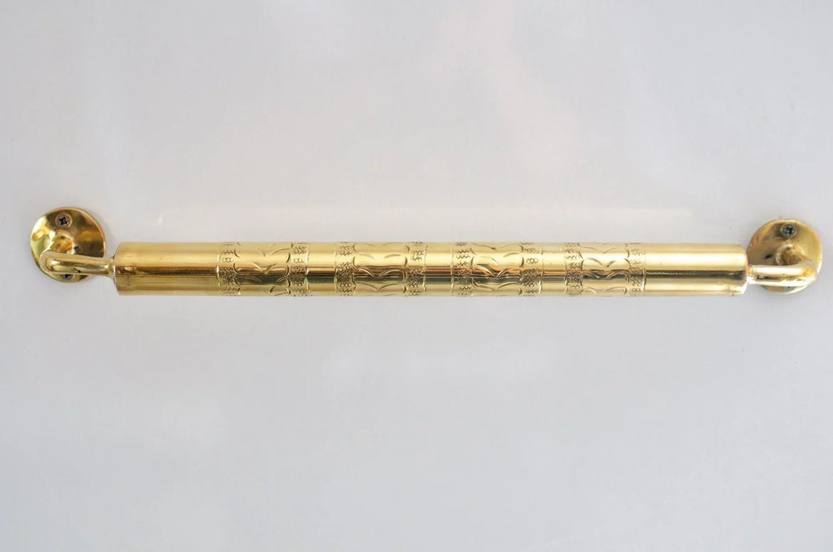 Unlacquered Brass Towel Rail - Bathroom Towel Holder - handcrafted luxury Hardware and Drains for kitchen and bathroom interiors by Brooklyn Brass