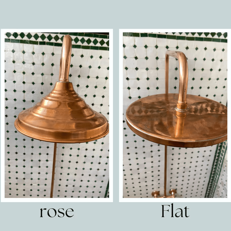 Unlacquered Copper Shower System - Copper Exposed Shower - handcrafted luxury Shower Systems for kitchen and bathroom interiors by Brooklyn Brass