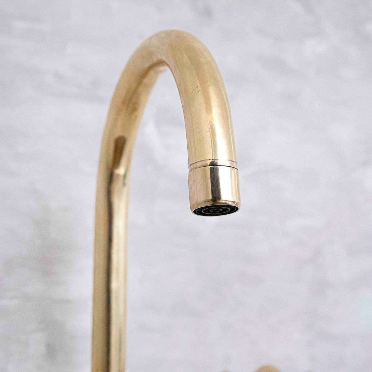 Unlacquered Solid Brass Deck Mounted Faucet - Brass 3 Hole Widespread Bathroom Tap - handcrafted luxury Bathroom Faucets for kitchen and bathroom interiors by Brooklyn Brass