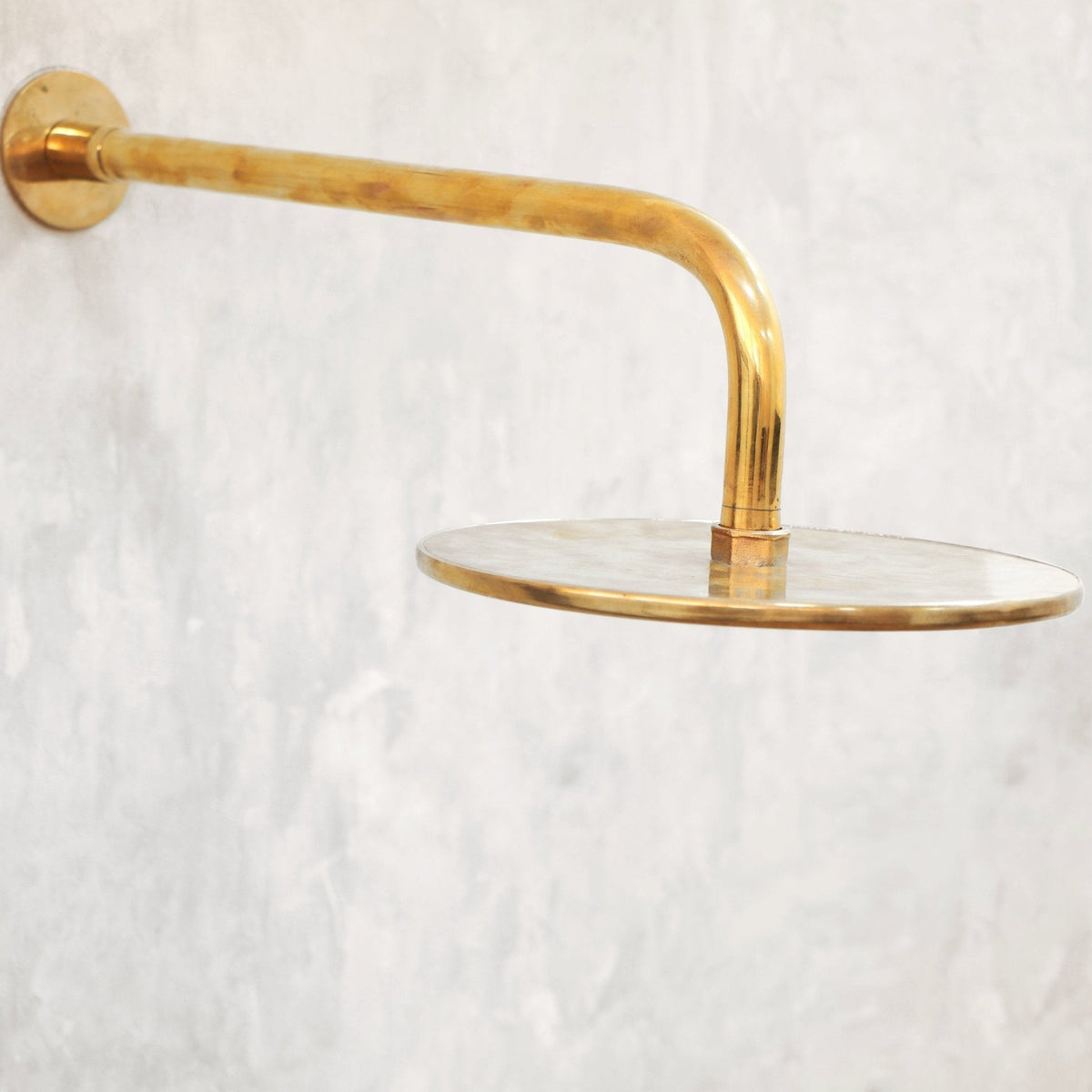 Unlacquered Solid Brass Shower System - handcrafted luxury Showers for kitchen and bathroom interiors by Brooklyn Brass