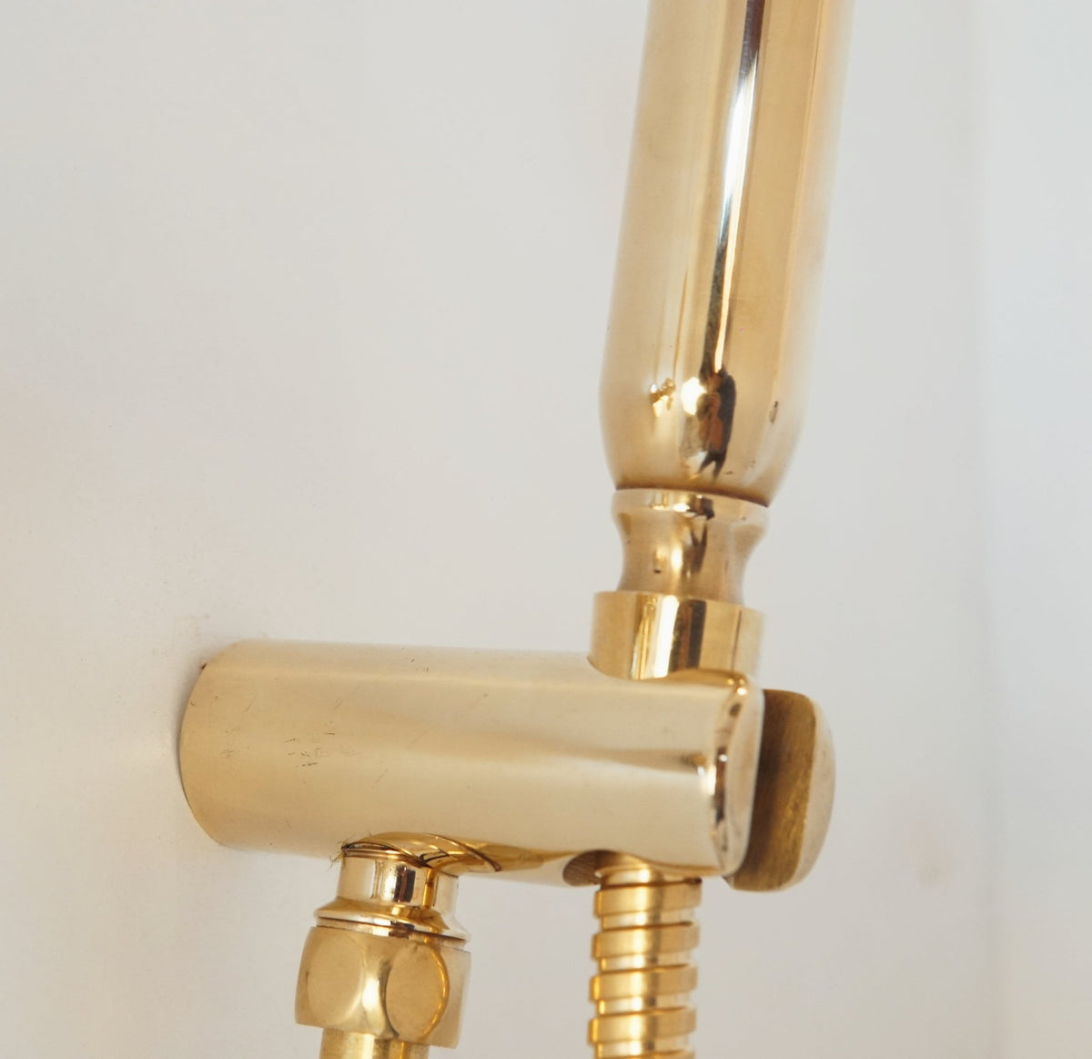Unlacquered Solid Brass Shower System, Rainfall And Handheld Shower Set - handcrafted luxury Showers for kitchen and bathroom interiors by Brooklyn Brass