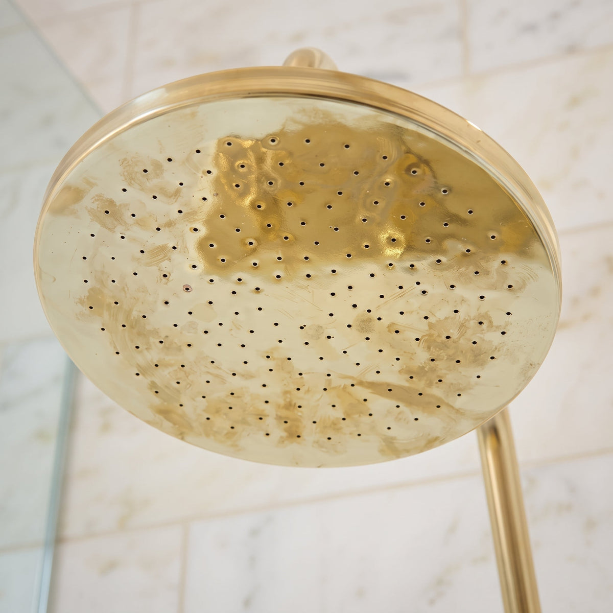 Unlacquered Solid Brass Shower System, Rainfall And Handheld Shower Set - handcrafted luxury Showers for kitchen and bathroom interiors by Brooklyn Brass
